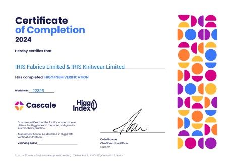 Higg FSLM Verification certificate-2024_001